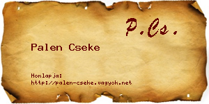 Palen Cseke névjegykártya